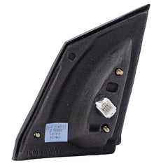 TYC mirror close-up of glass and bracket highlighting stable alignment