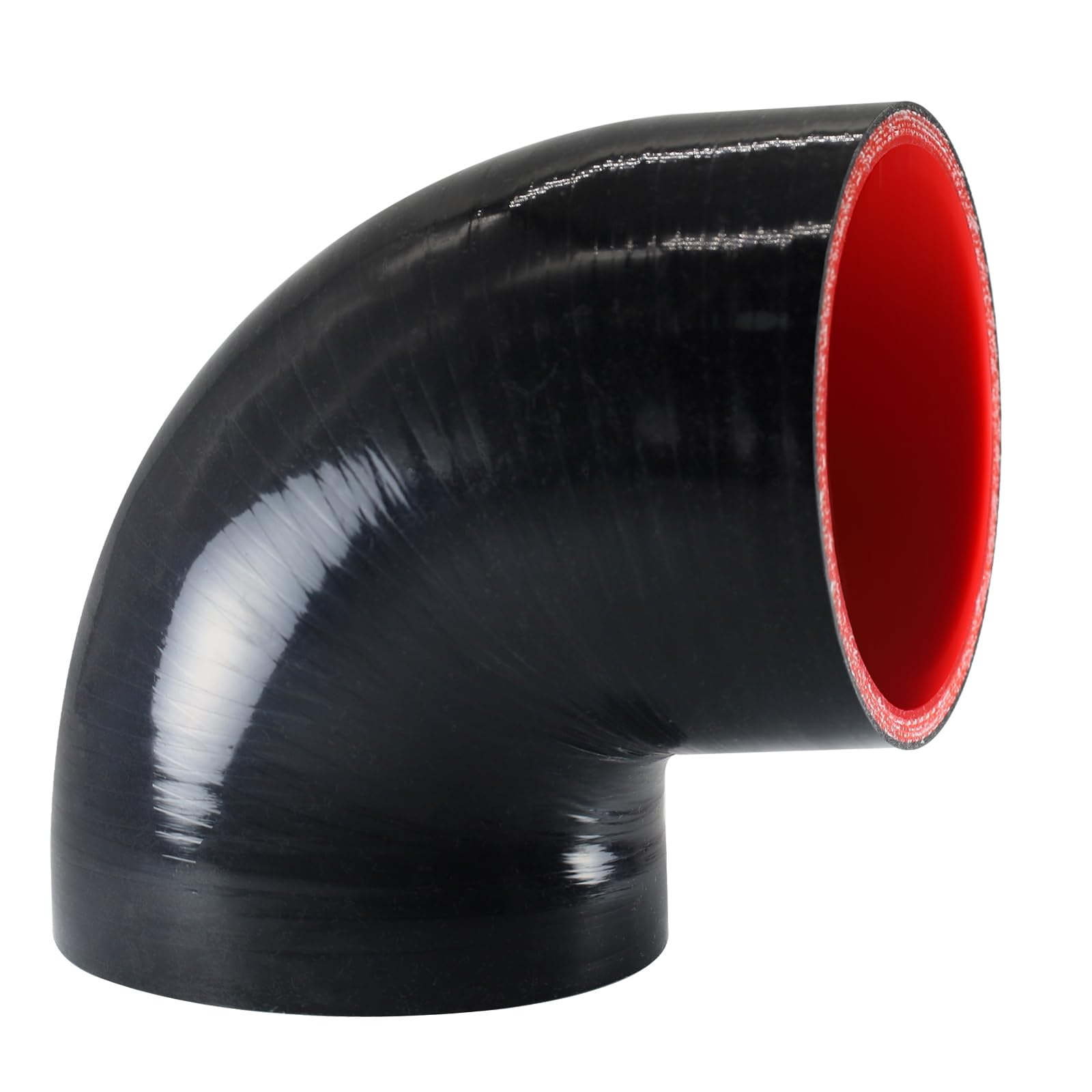 Tyeioms front view 90° elbow showing smooth bore and clean finish for reliable airflow