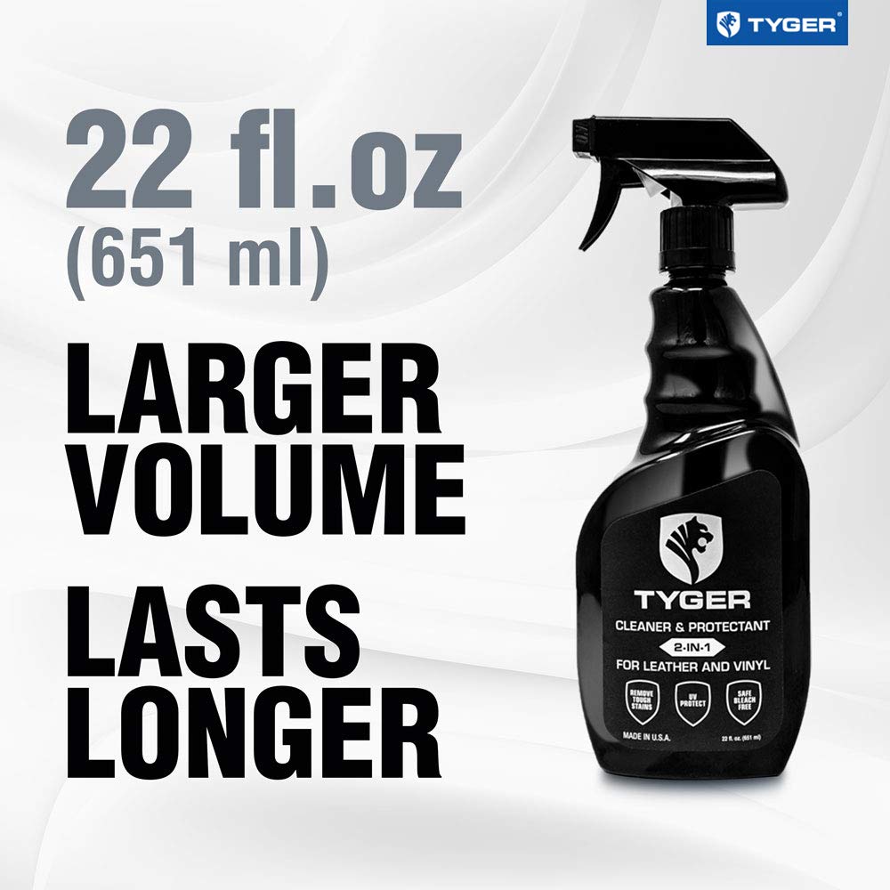 Tyger Auto bottle beside a hand to show 22 fl oz size and value