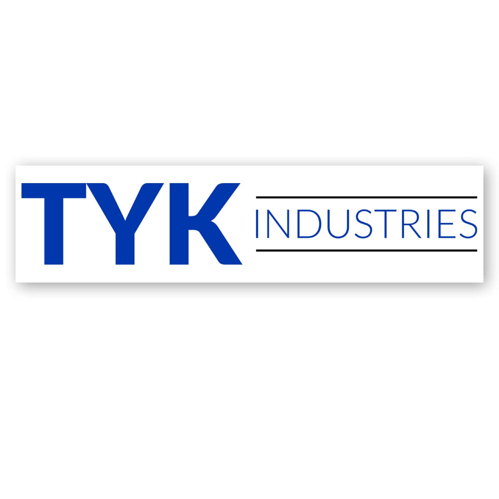 TYK Industries tube beside ruler size comparison showing proper 25x12-9 fit