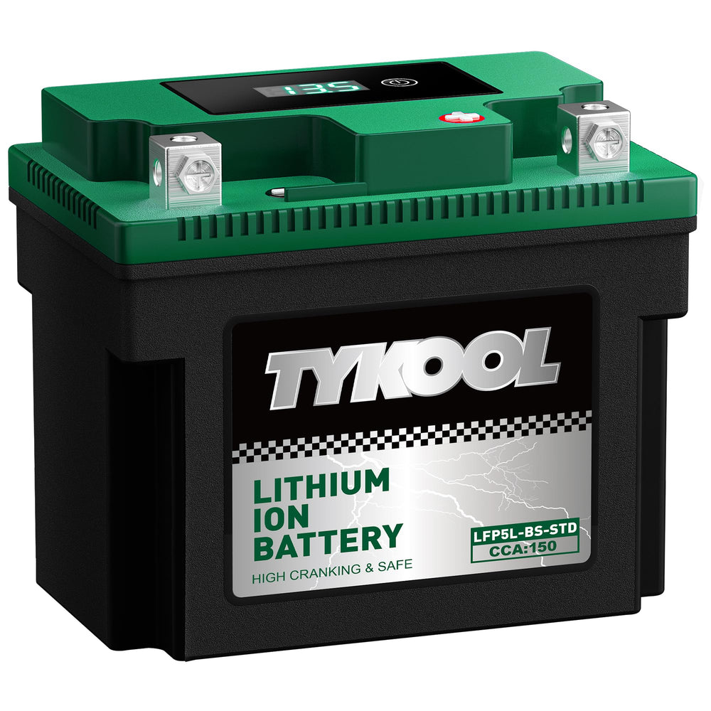 TYKOOL close-up digital readout displaying voltage for quick checks