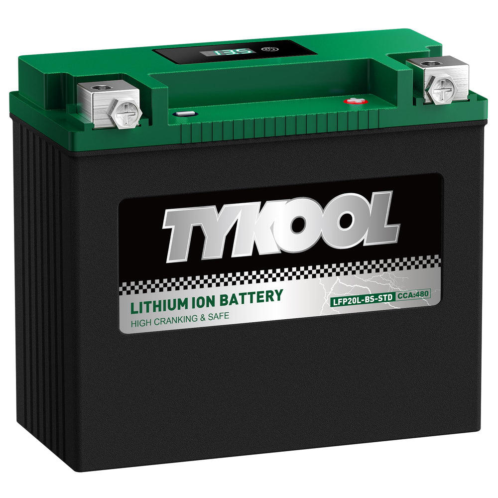 TYKOOL close-up of digital readout displaying voltage and SOC for clear monitoring