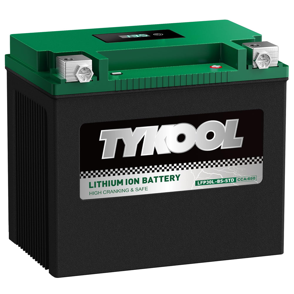 TYKOOL built-in digital readout displaying voltage and SOC for easy checks
