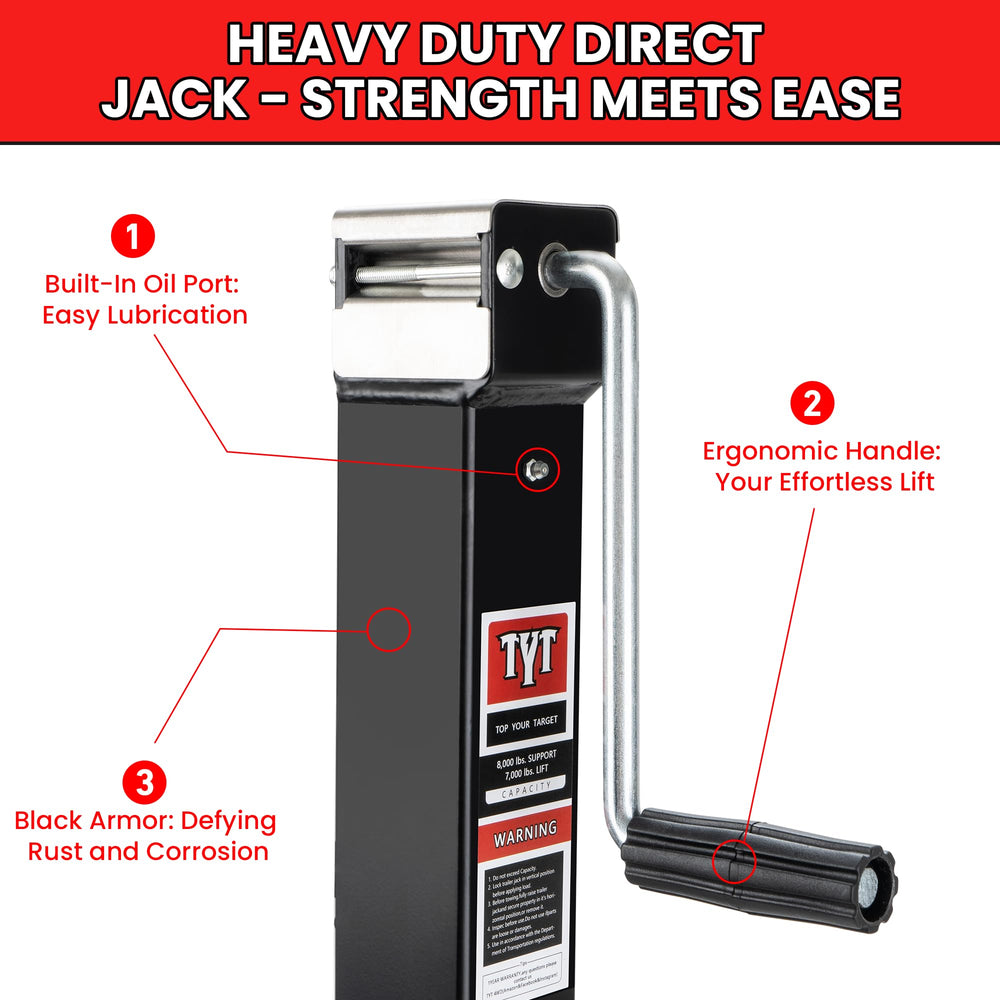 TYT drop leg pin and clip close-up offering fast, secure adjustment