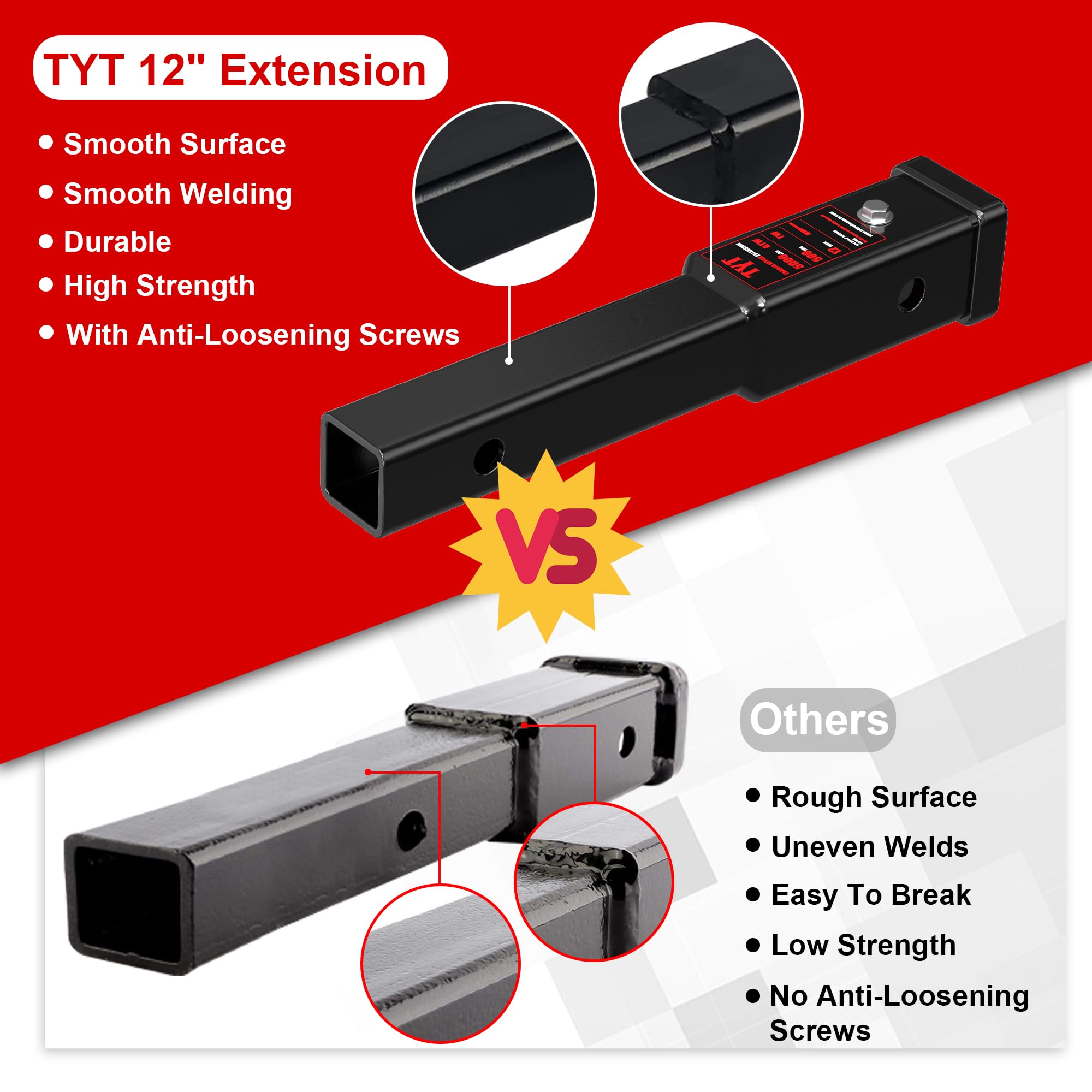 TYT next to ruler scale comparison indicating exact 12-inch extension