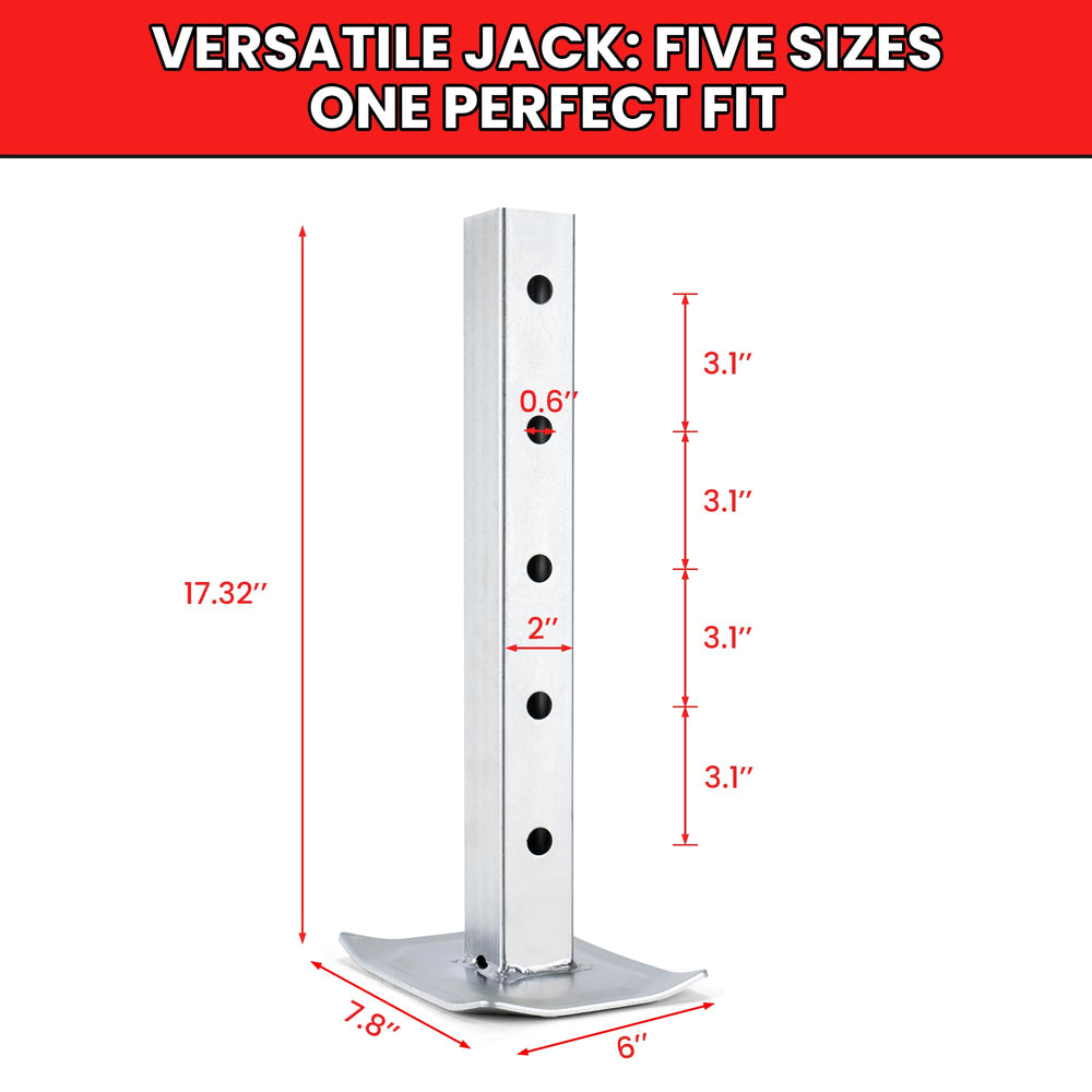 TYT jack installed on trailer tongue demonstrating stable side lifting