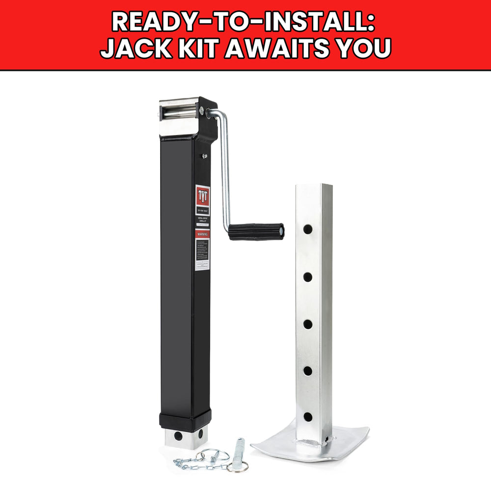 TYT jack next to ruler scale showing compact dimensions and capacity