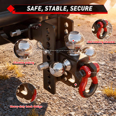 TYT tow hook and swivel D-ring for recovery with secure rigging points