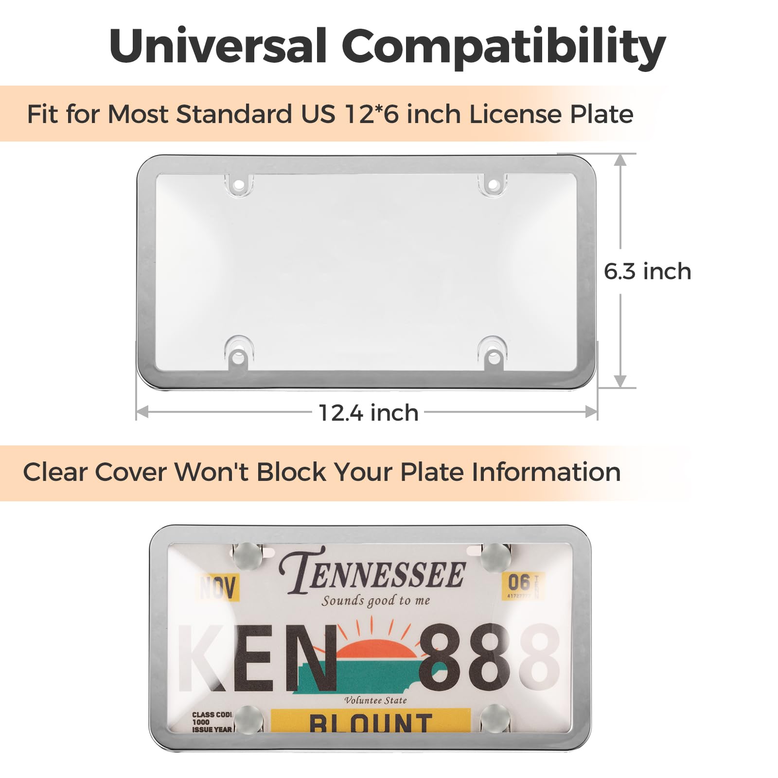 Tzuoen transparent cover showing registration sticker visibility for legal compliance