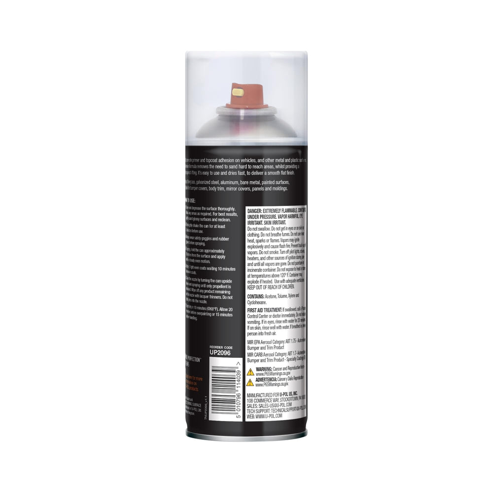 U-POL adhesion promoter applied to bumper in workshop illustrating improved primer adhesion and durability