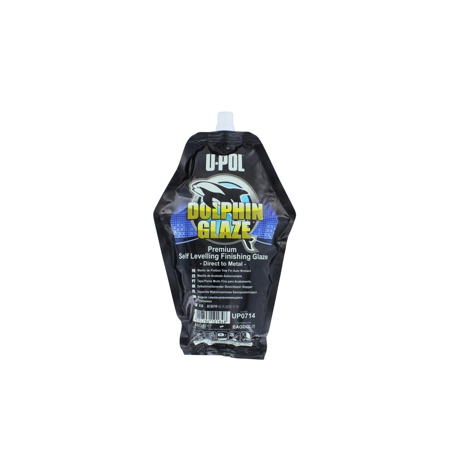 U-POL Dolphin Glaze front can showing label and 440ml size for quick selection