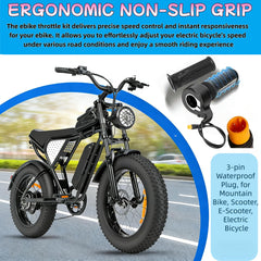 UAOPL throttle installed on a 22.2mm handlebar demonstrating fitment