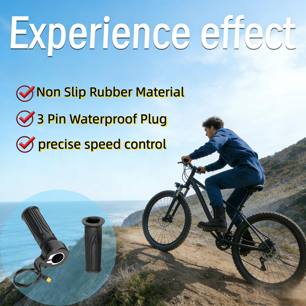 UAOPL throttle in use on a commuter ebike showing comfortable control