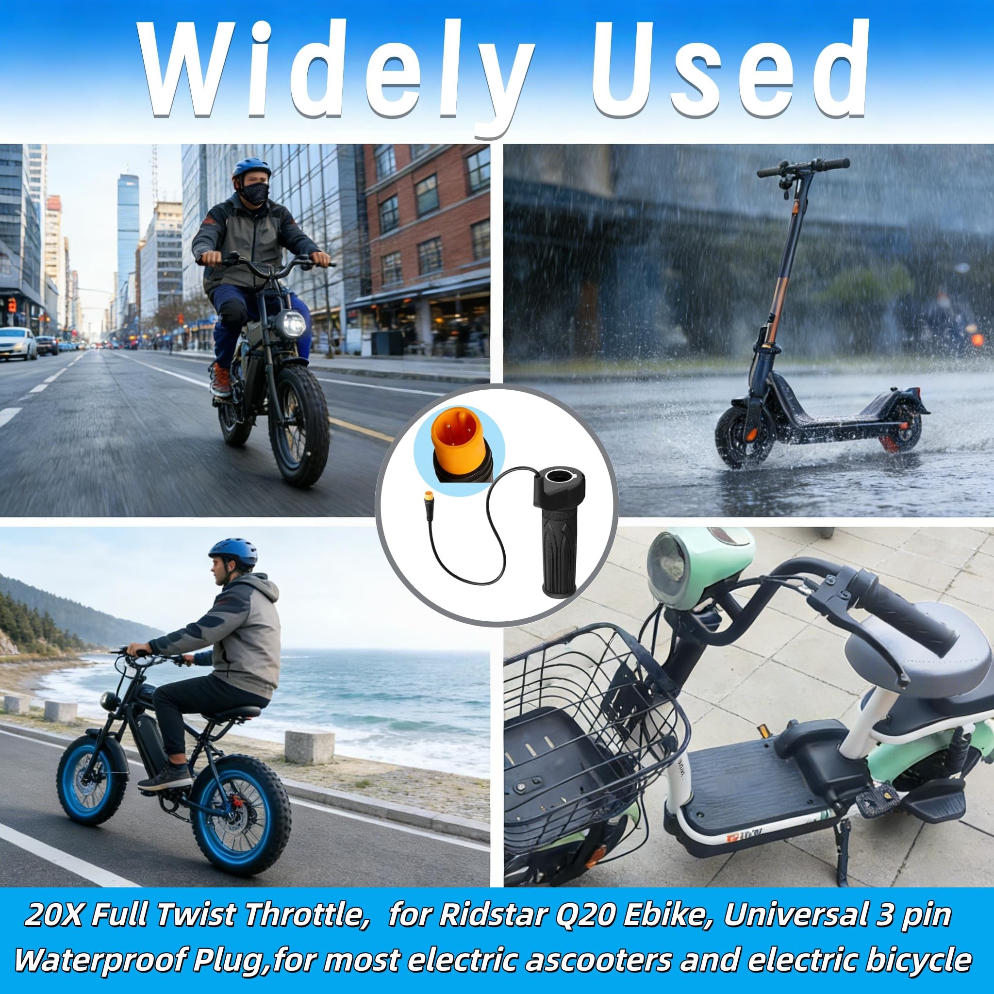 UAOPL twist throttle rotated to show 360-degree movement and control