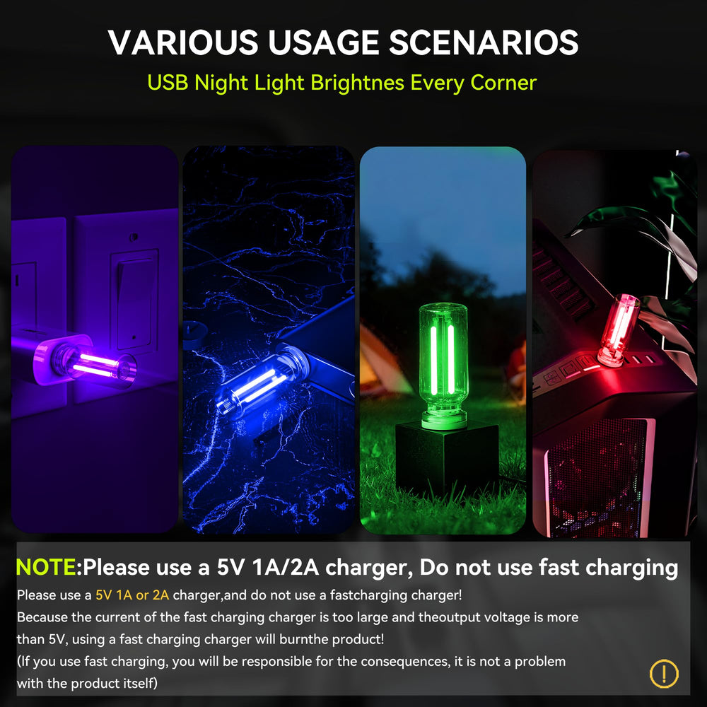 UBAPEV plugged into car USB port providing subtle cabin illumination and safety benefit