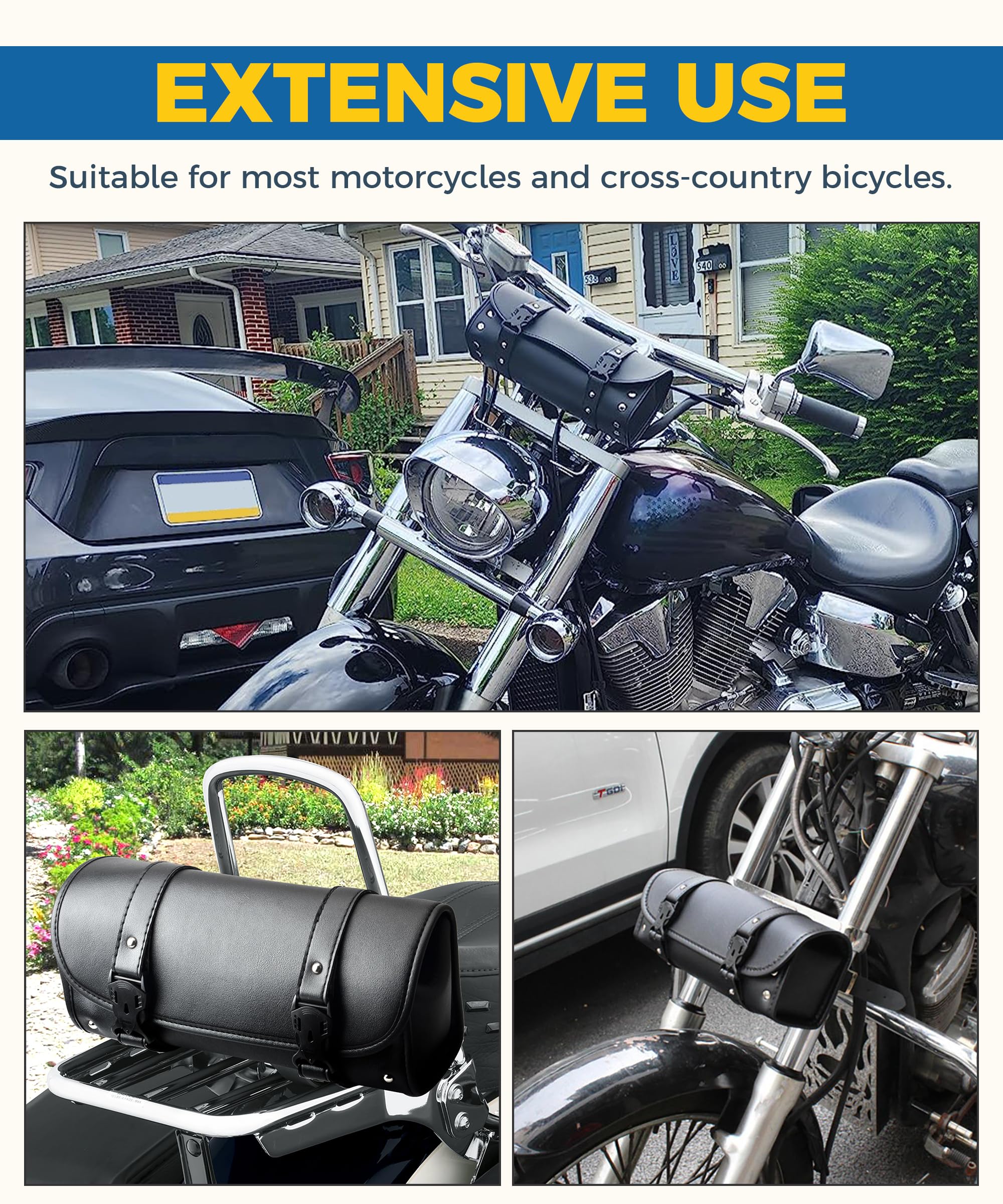 UBOG lifestyle shot on city motorcycle showing convenient on-ride storage