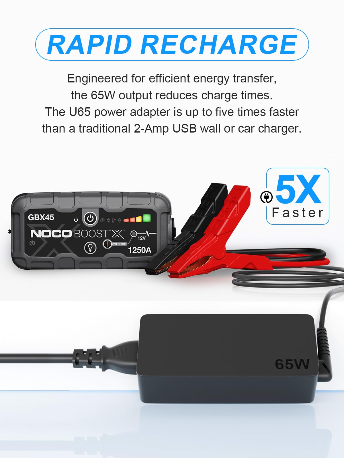 UCANUUP charger held in hand to show small footprint and easy portability