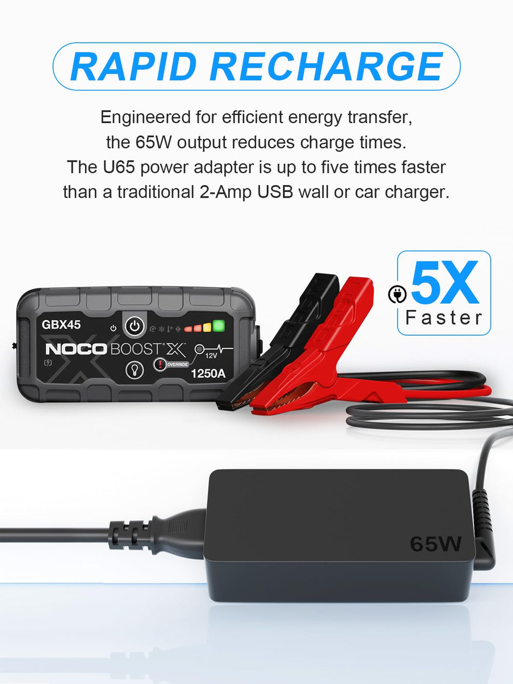 UCANUUP charger held in hand to show small footprint and easy portability