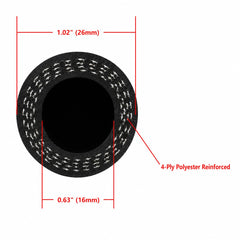 Ucreative hose reinforcement close-up showing 4-ply braid for stronger pressure resistance