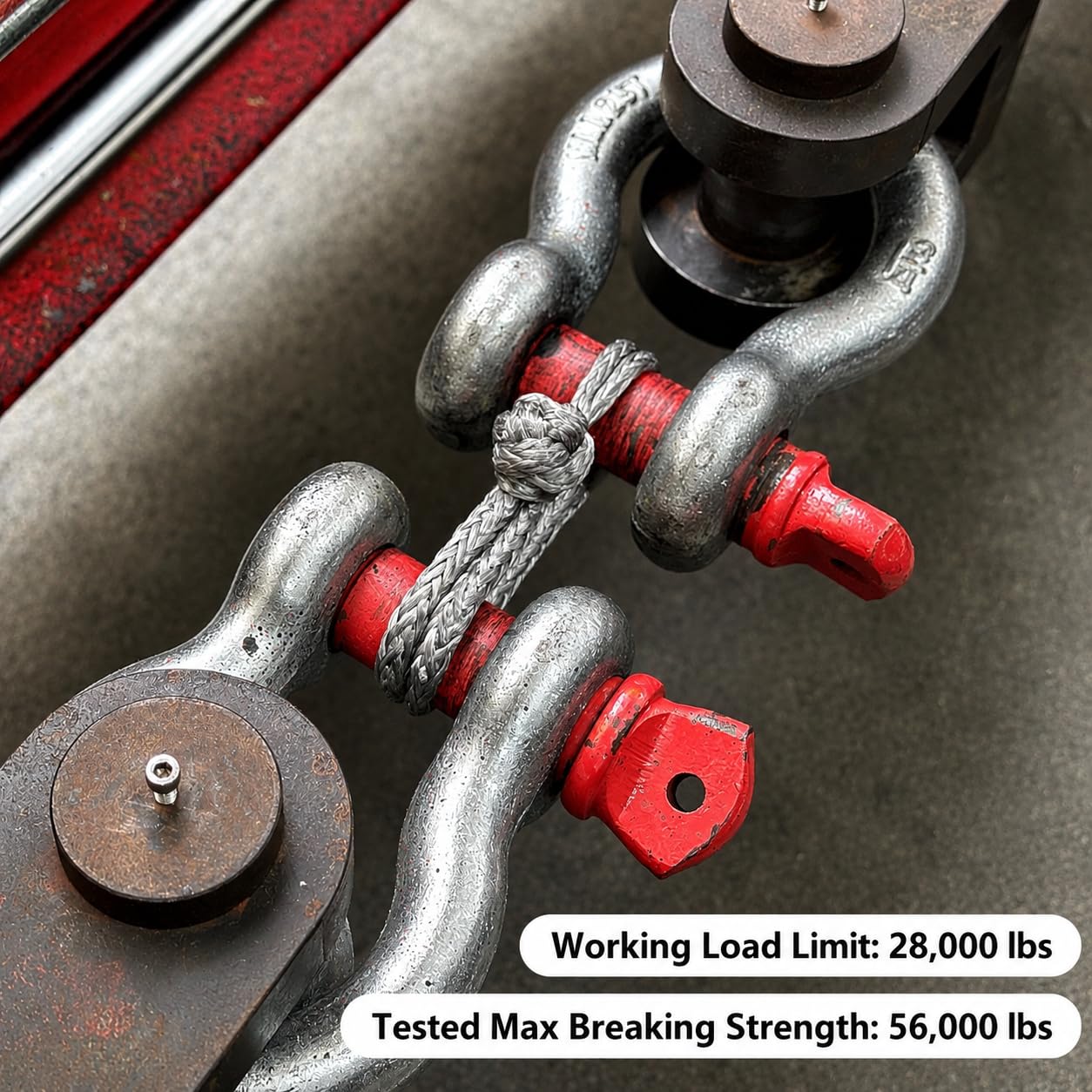 Ucreative ring threaded with synthetic rope showing rope-friendly routing advantage