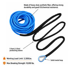 Ucreative close-up of UHMWPE fiber texture highlighting strength and low-stretch benefit