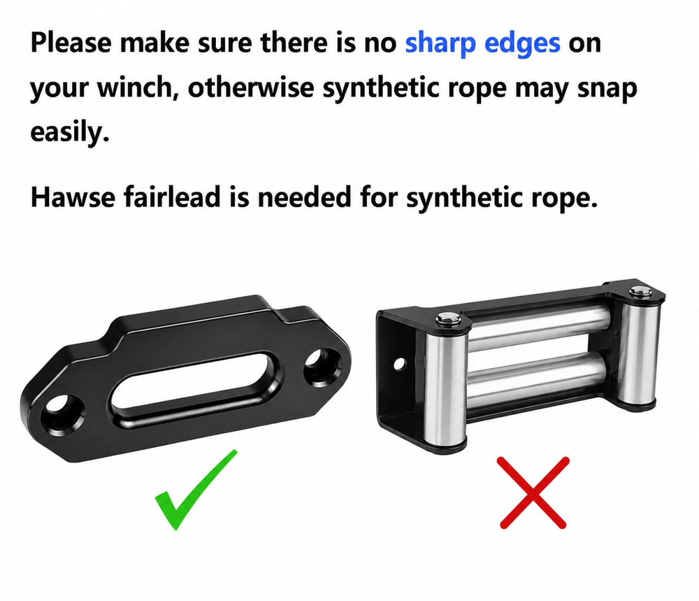 Ucreative rope routed through aluminum hawse fairlead showing correct installation safety