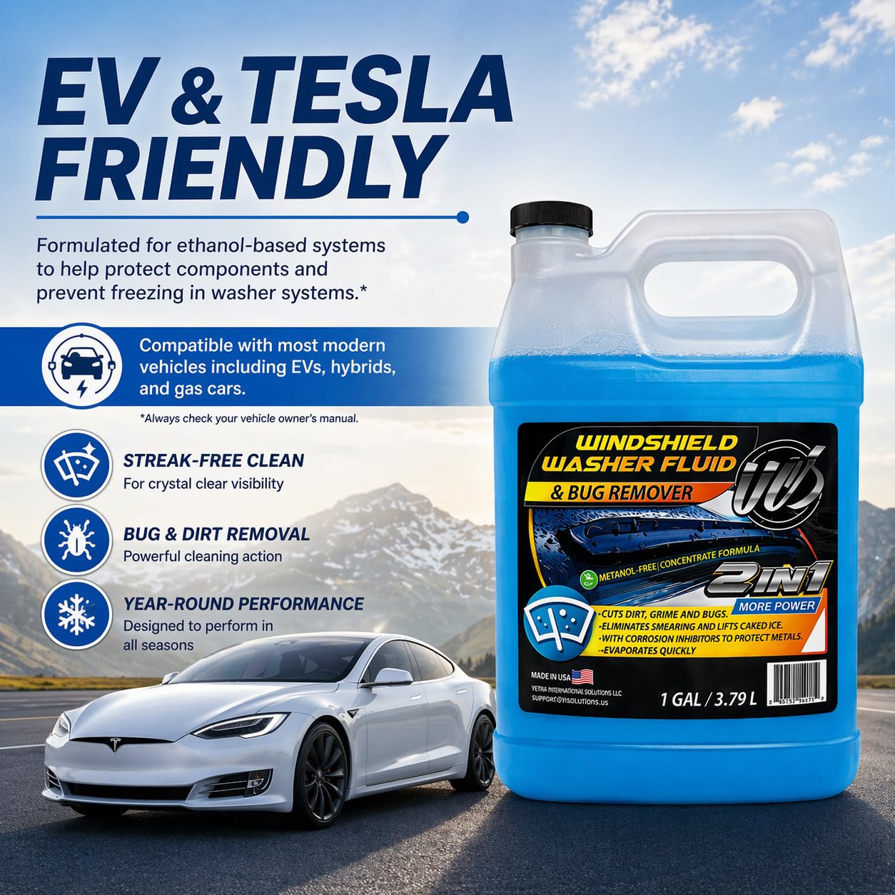 Detail of UCS cap and pour spout for spill-free filling benefit