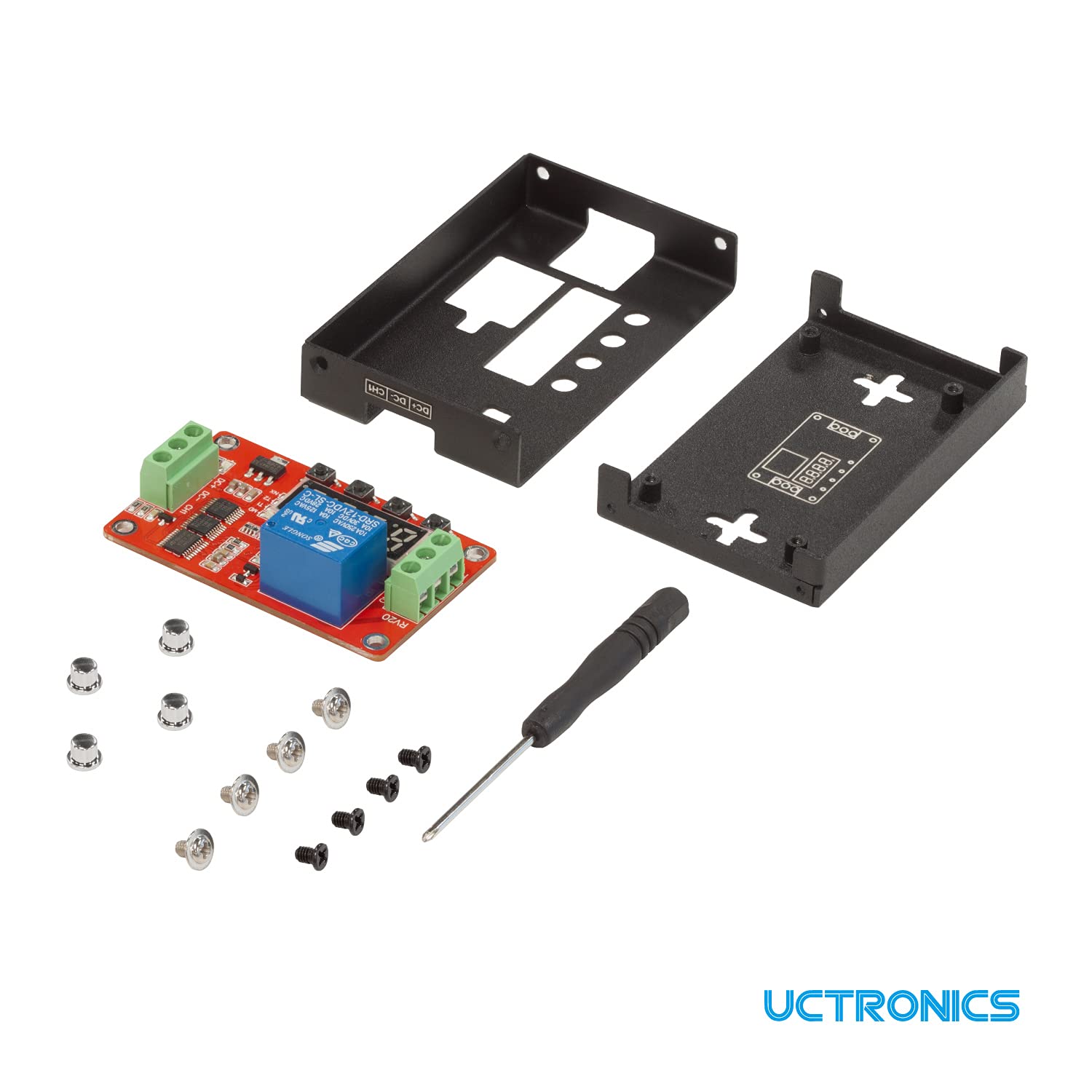 UCTRONICS display and buttons in use demonstrating easy mode selection