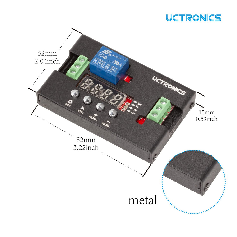 UCTRONICS terminal blocks and labels clearly visible for safe wiring and mounting