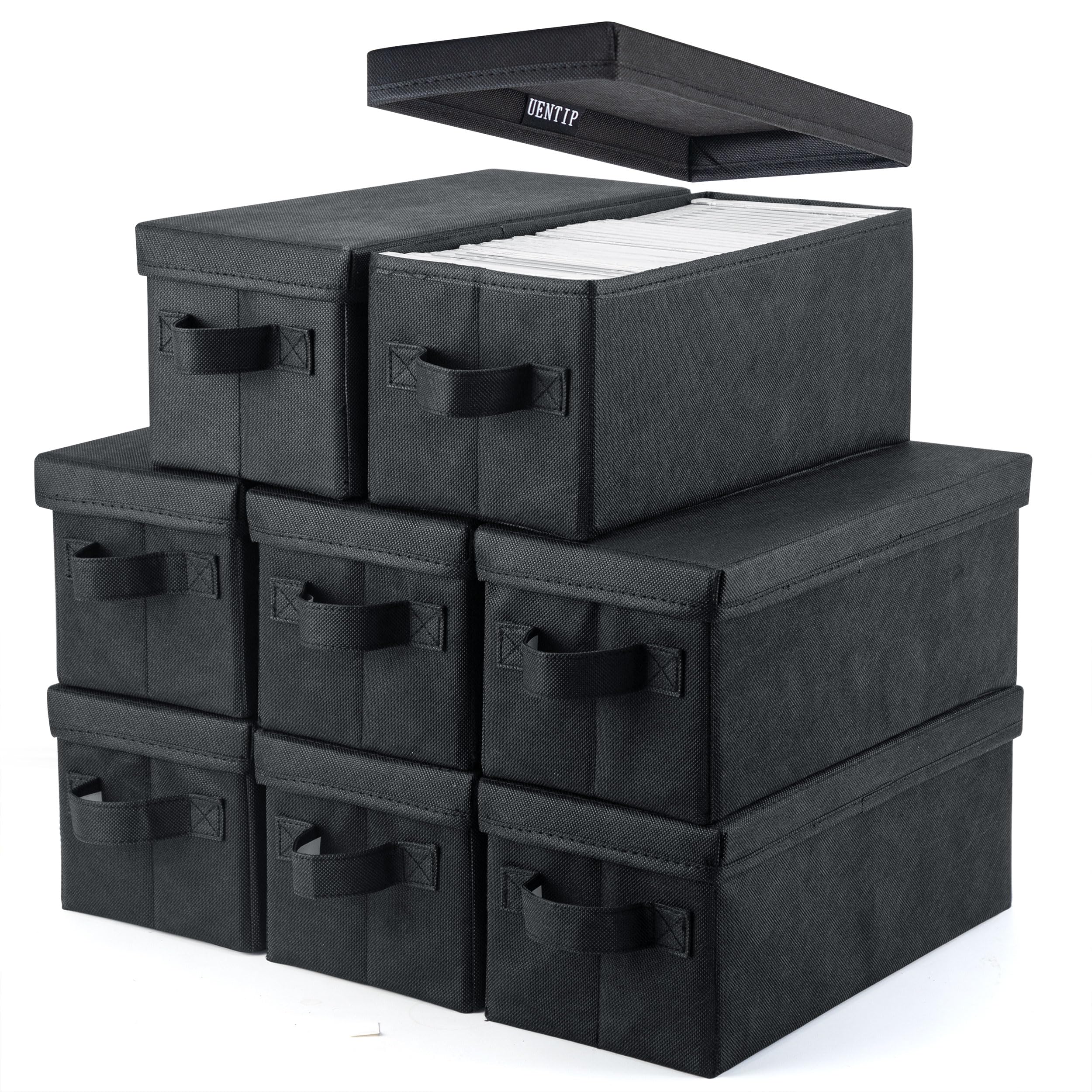 UENTIP front view pack of 8 boxes showing neat storage benefit