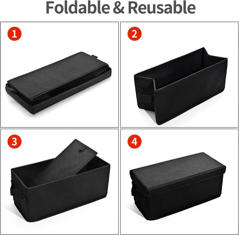 UENTIP stacked boxes on shelf illustrating space-saving vertical storage