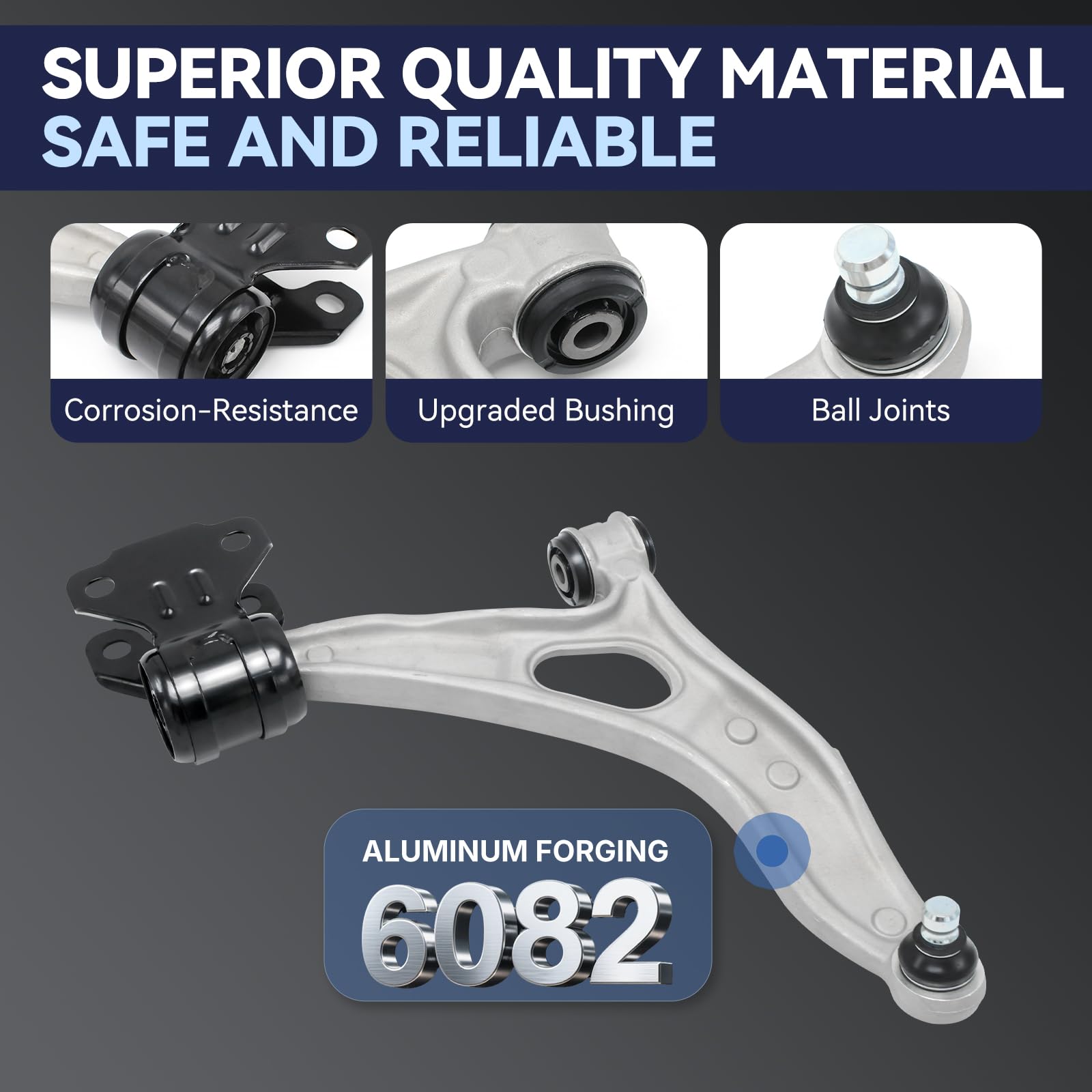 UGFC ball joint detail image showing robust joint for improved steering stability