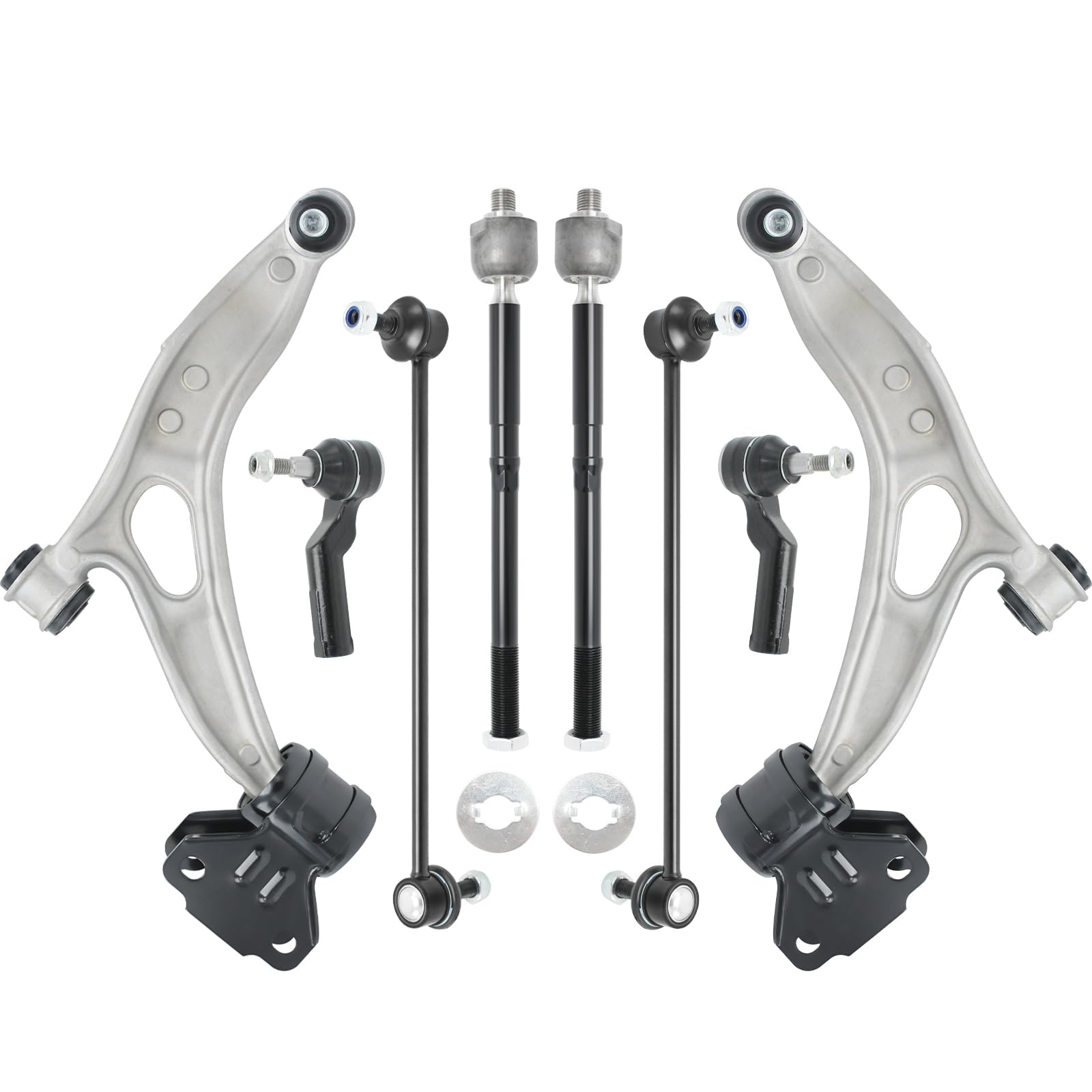 UGFC front lower control arm kit packaging showing complete contents and fitment