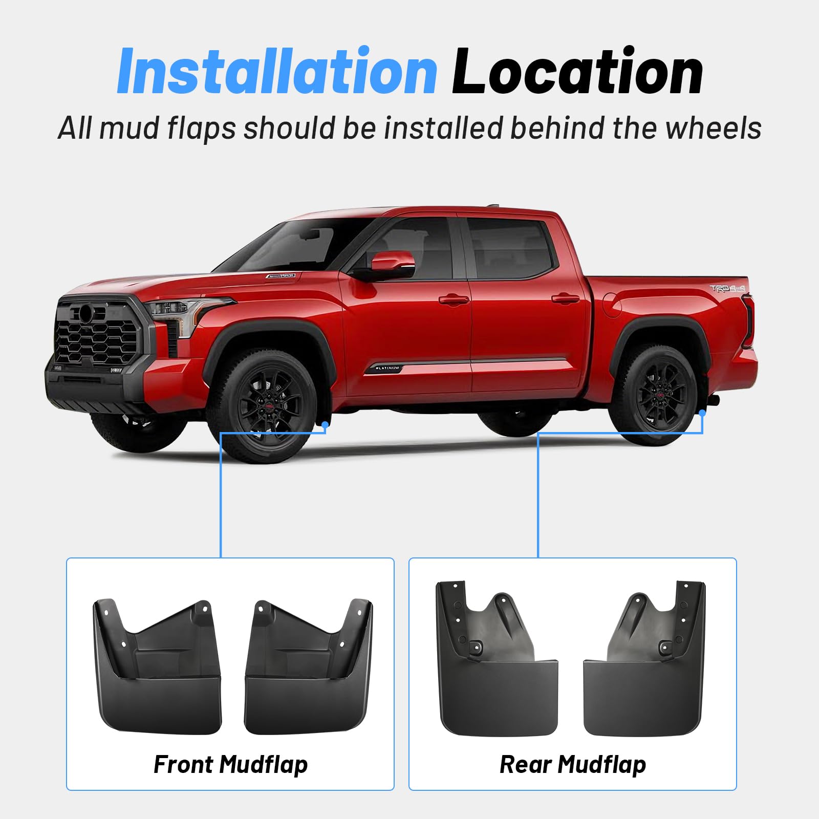Uilffur mud flap bent to show temperature resistance and flexibility