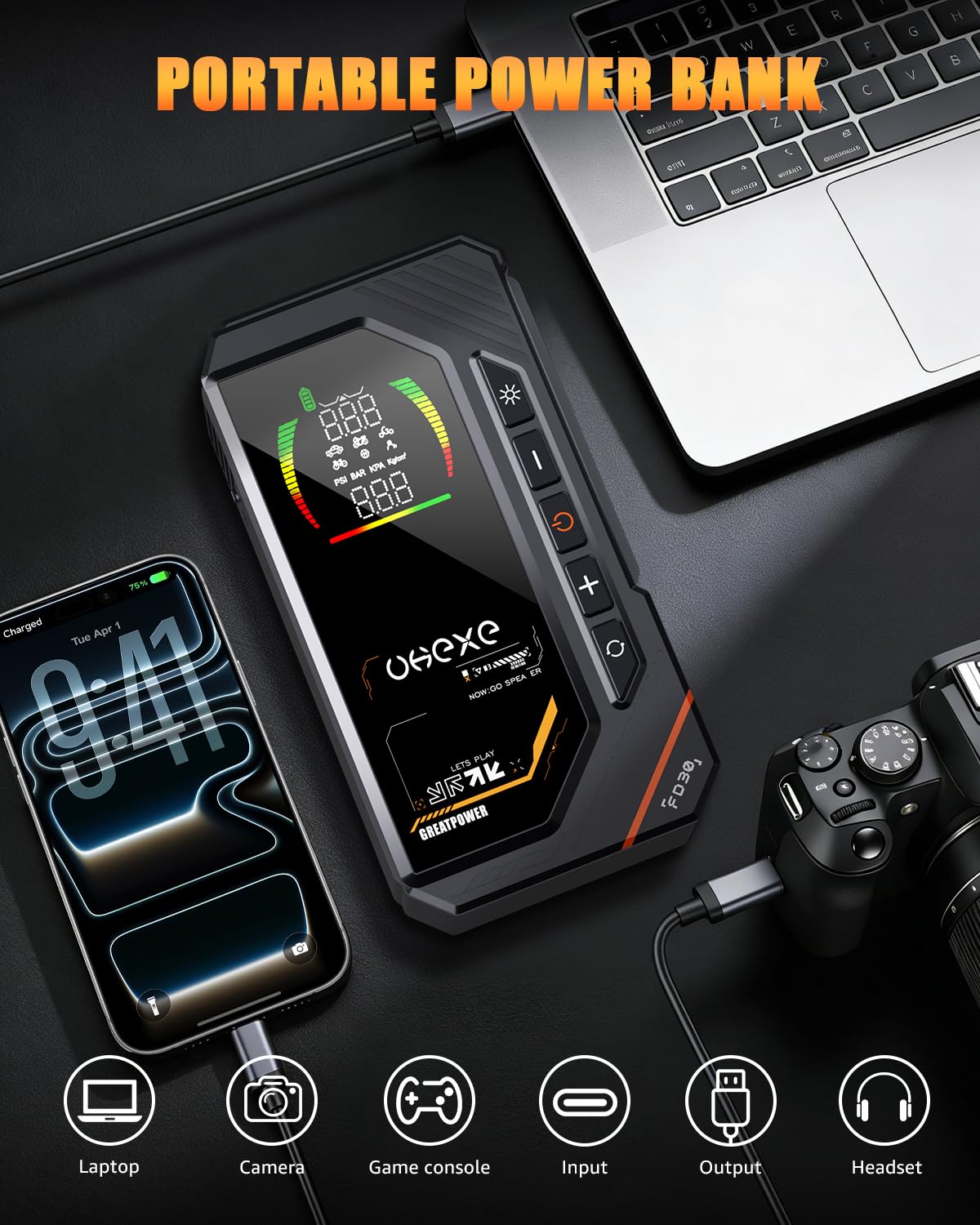 UKEXE LED display and control buttons for clear operation and settings