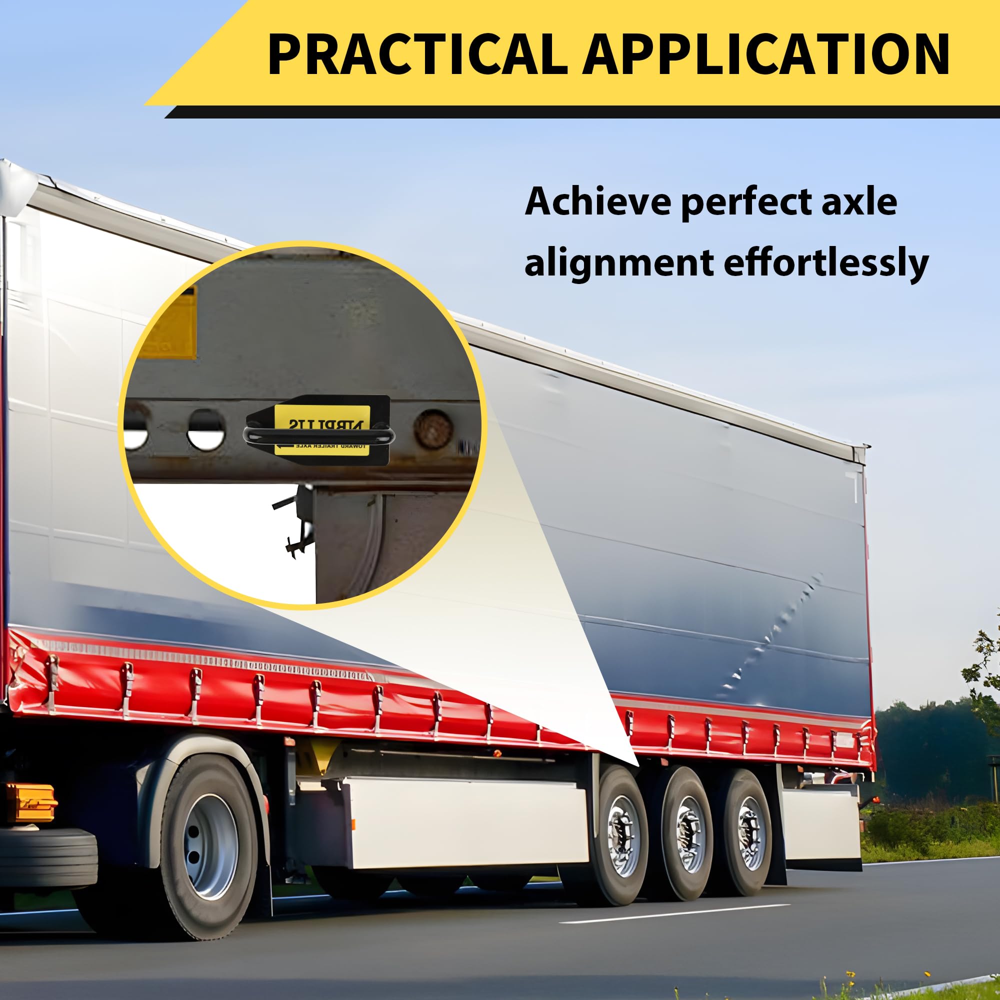 Ulreon stopper installed on trailer demonstrating one-person use and faster axle alignment