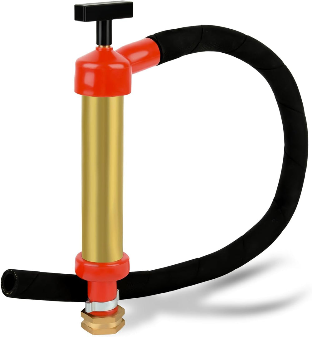 Ulreon brass pump front view showing compact design and easy grip benefit