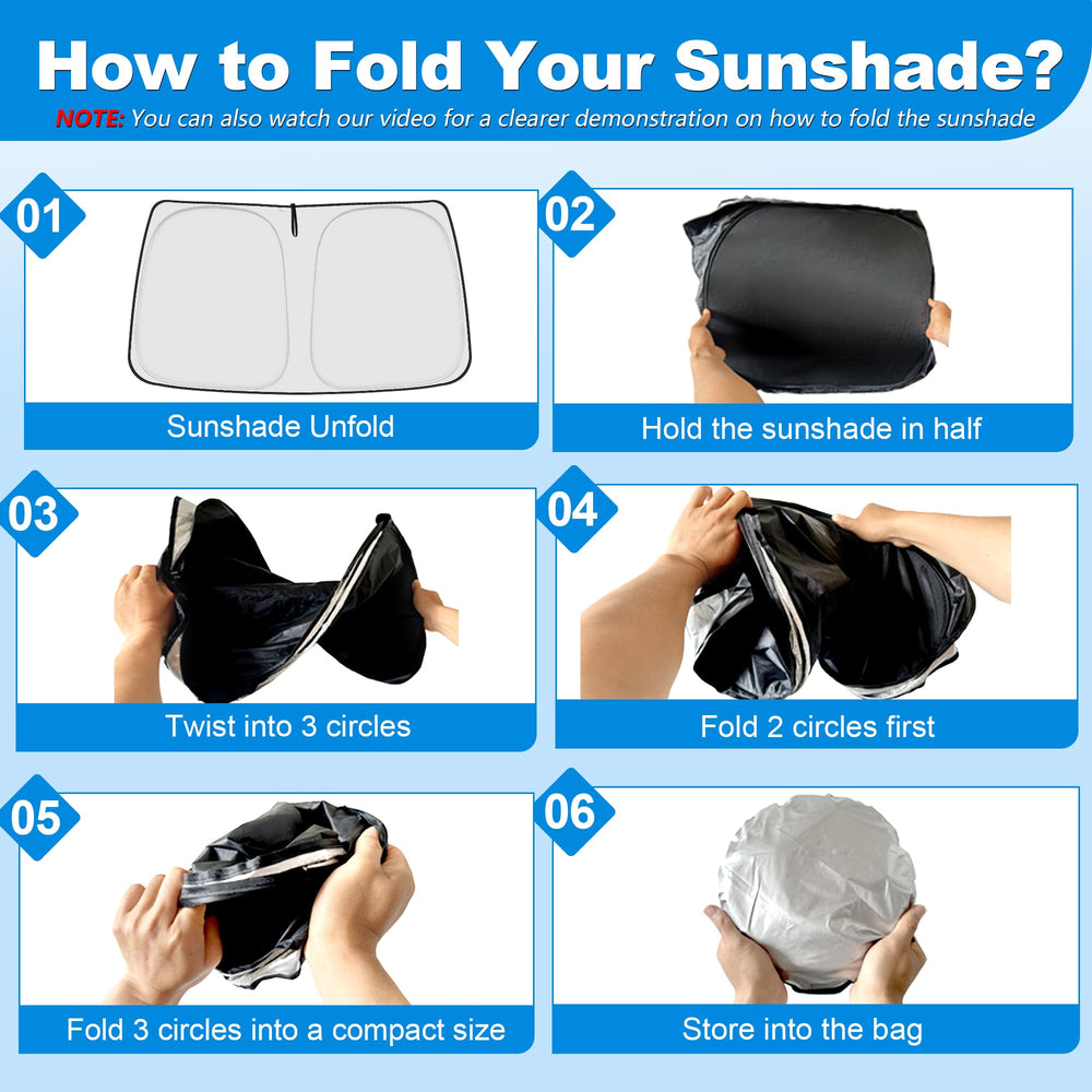 ULROLIT folded shades inside storage bag for compact portability