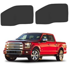 ULROLIT front side shade full front view showing fit and coverage for F-150 windows benefit: blocks sun