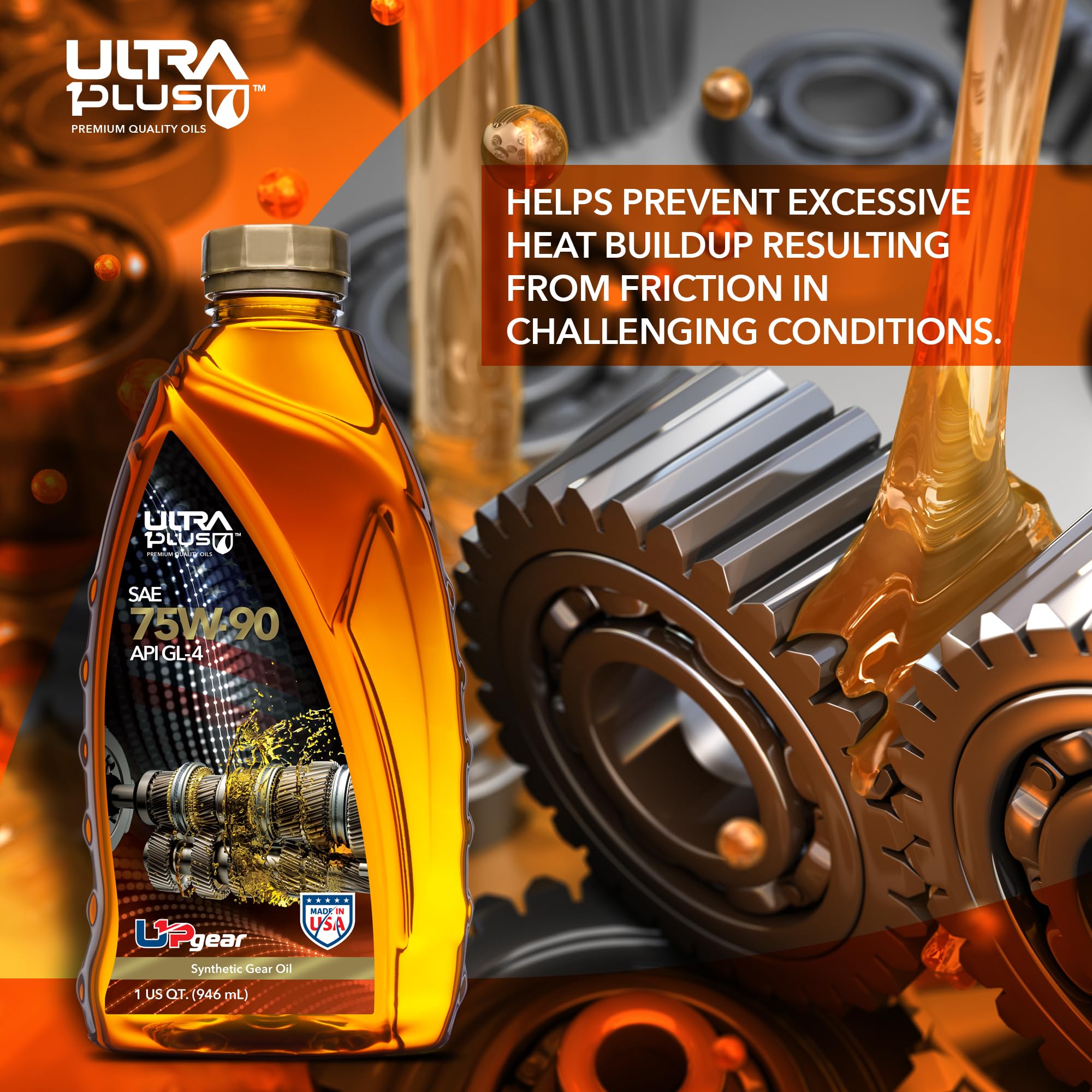 ULTRA 1PLUS oil texture sheen on metal showing smooth film and lubrication benefit