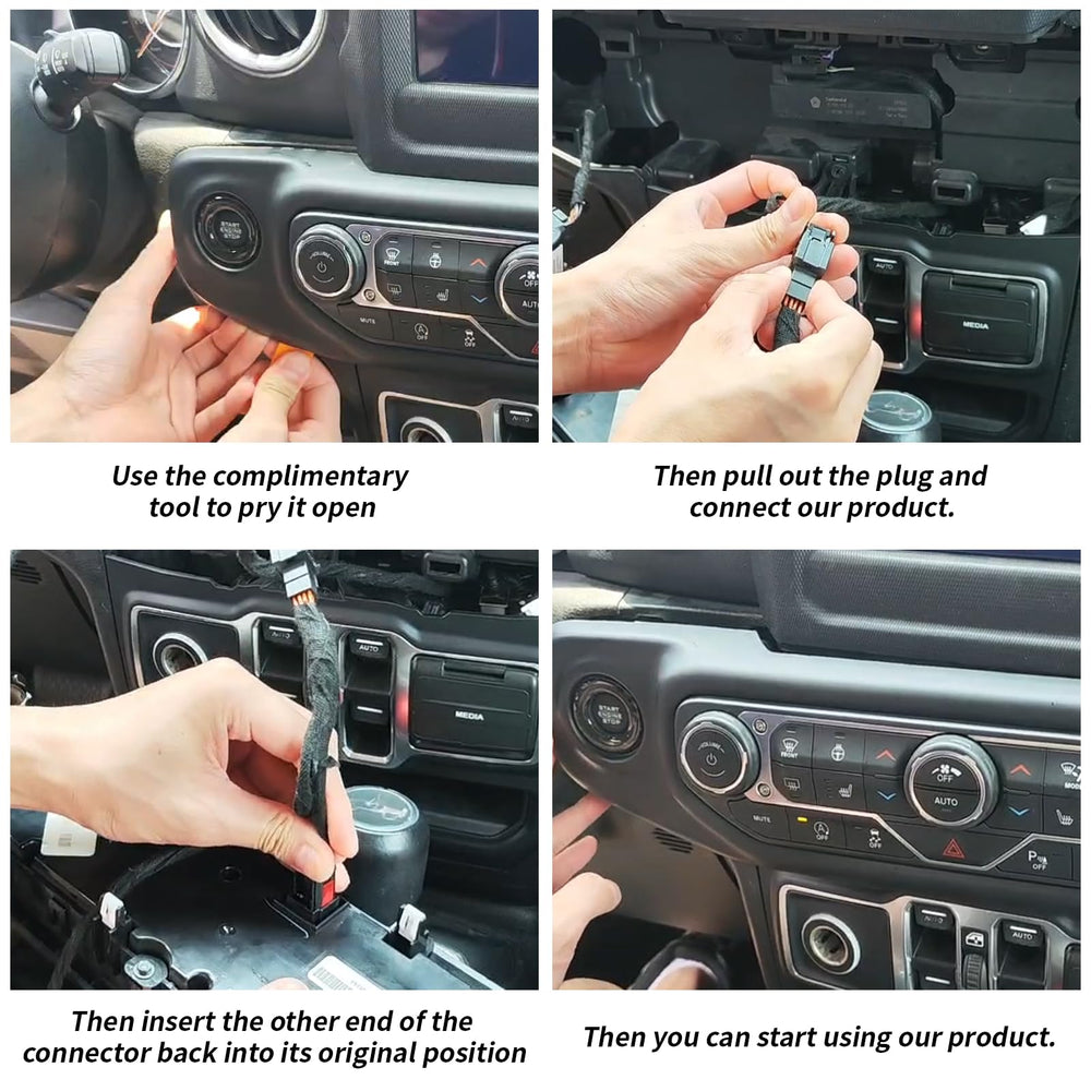 UltraEra module installed in Jeep dash demonstrating seamless integration benefit