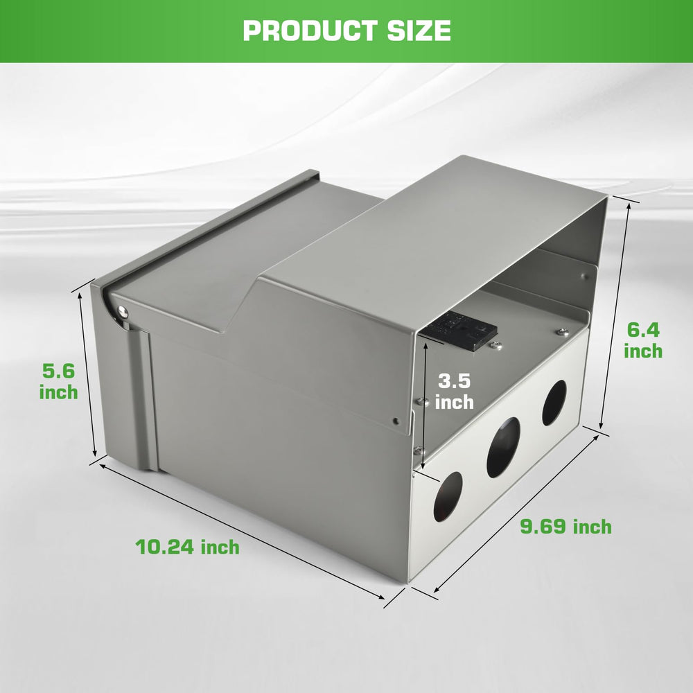 Umaogus panel next to a tape measure showing compact footprint for space planning