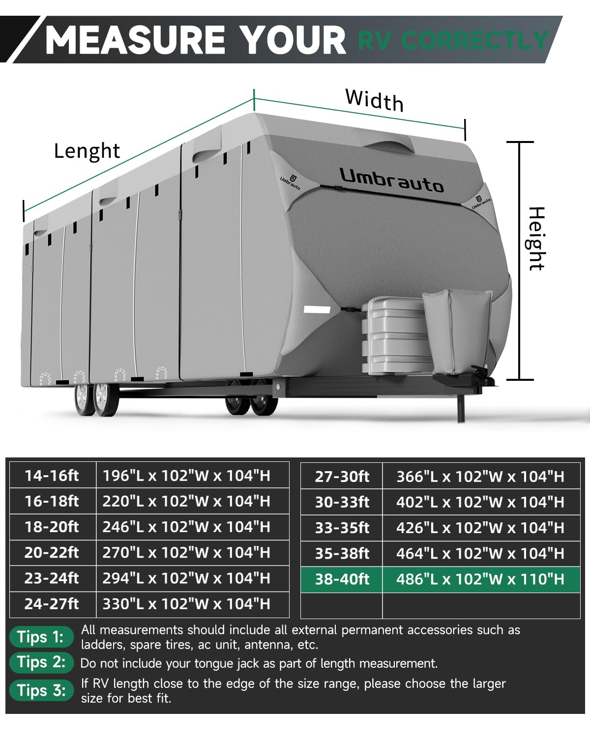 Umbrauto cover shedding rain on trailer exterior demonstrating waterproof performance