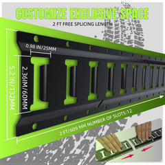 UMIRO E-track installed vertically in van interior creating multiple low-profile anchor points