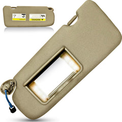 UMISHI left sun visor front view showing beige finish and OEM look for fit