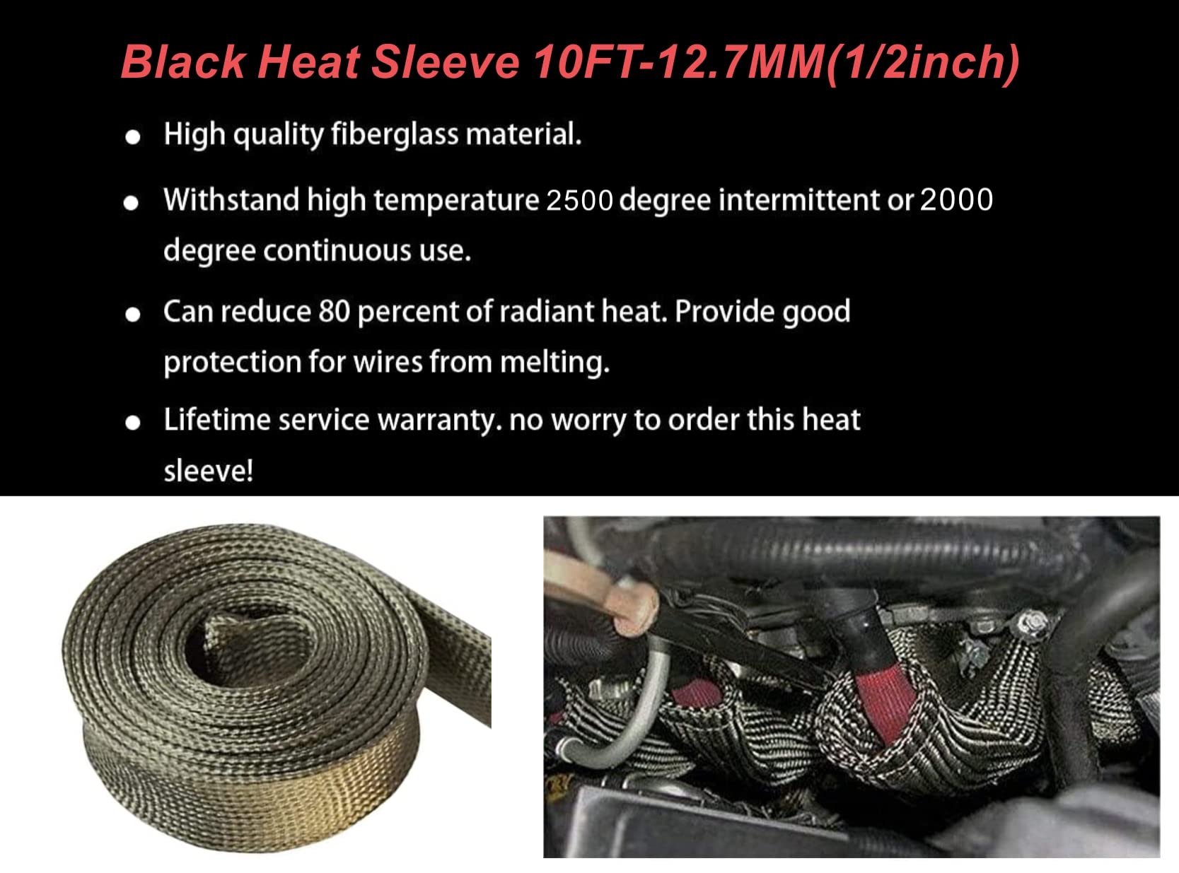 Ummickl wrapped around fuel line reducing heat transfer near exhaust