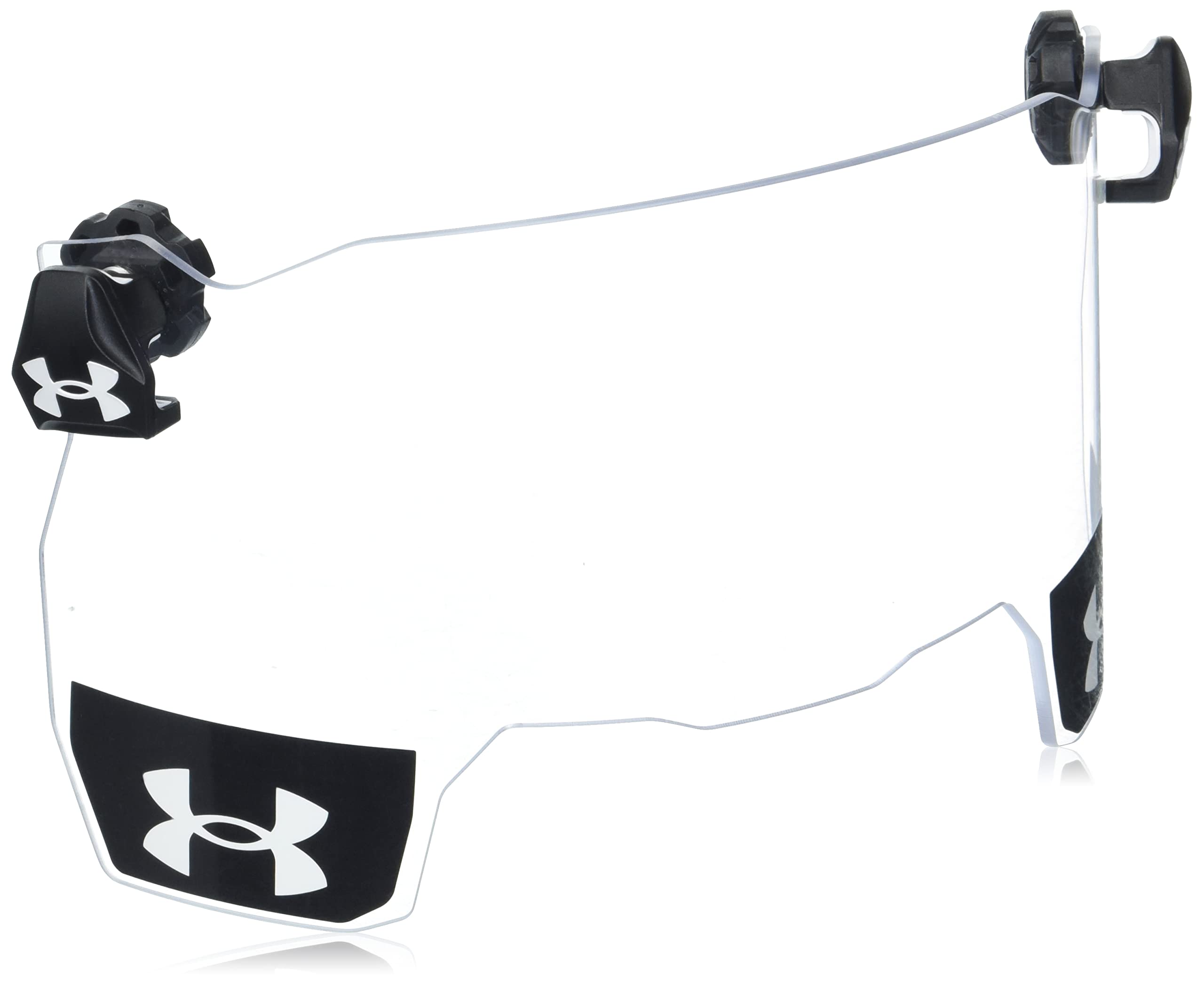 Under Armour visor clip front view showing clear shield and protective benefits