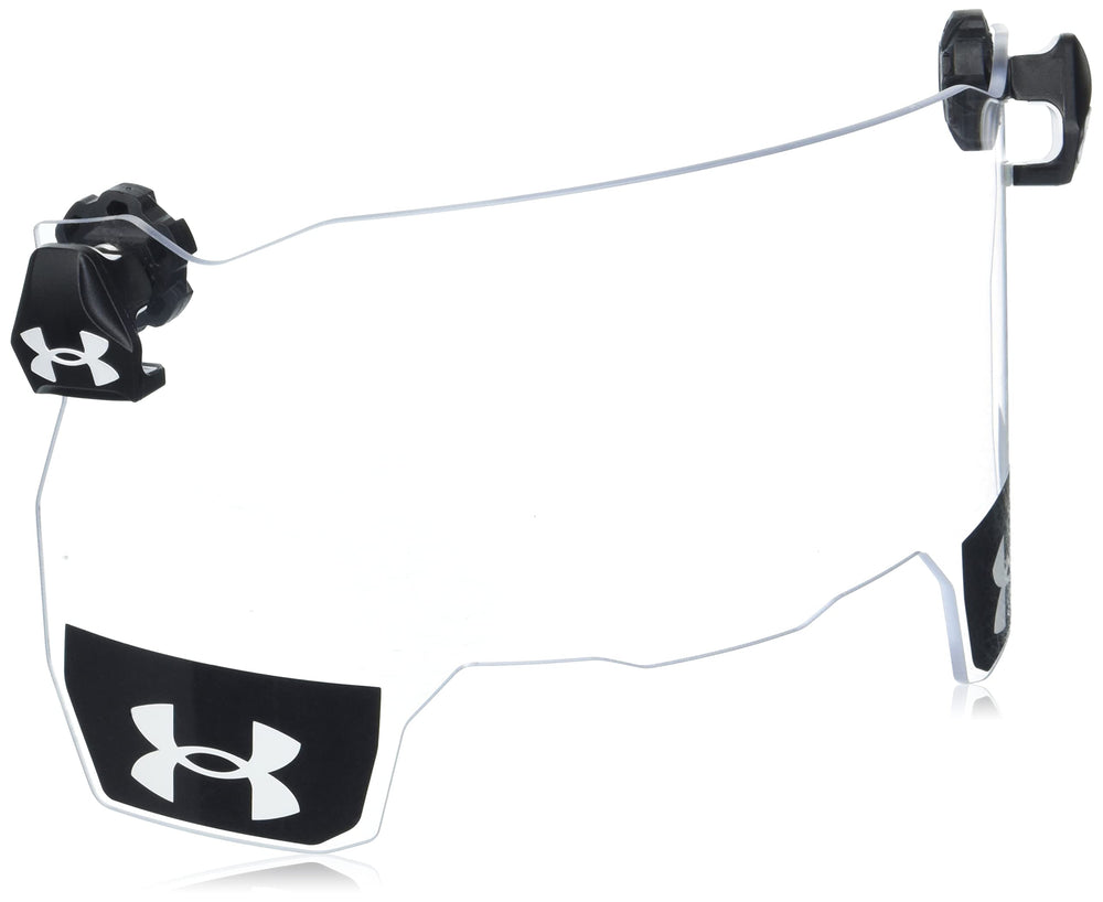Under Armour visor clip front view showing clear shield and protective benefits