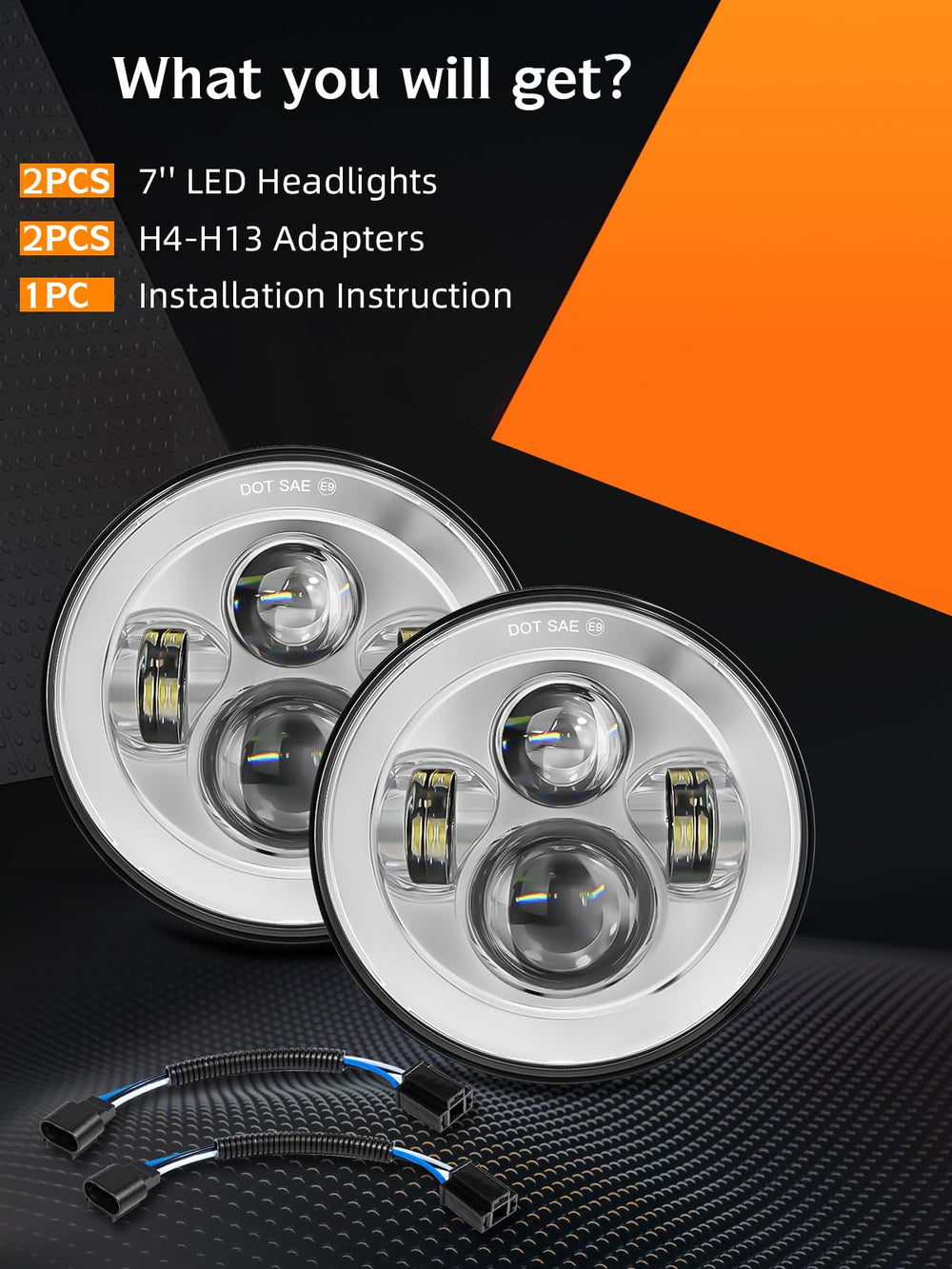 UNI-SHINE chrome bezel and projector detail enhancing focused beam clarity