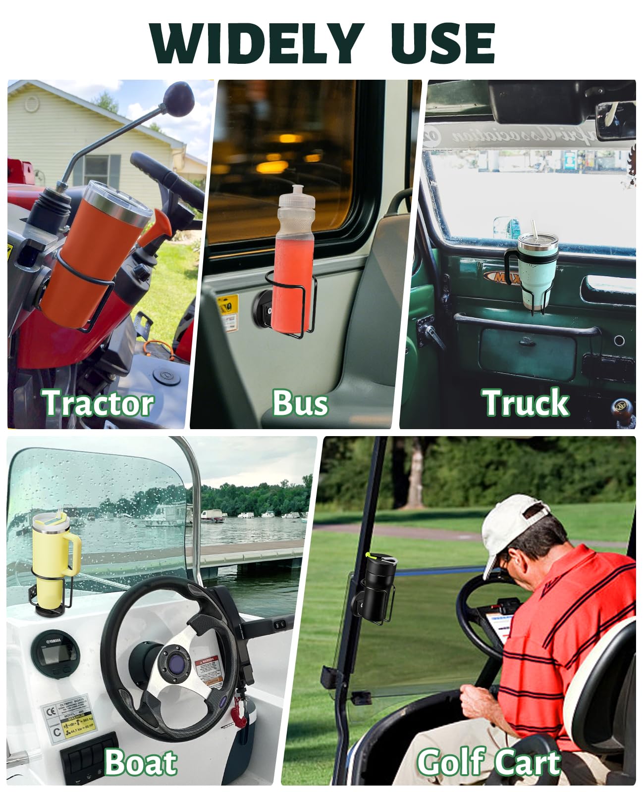 UNIGT mounted on tractor illustrating stable beverage placement